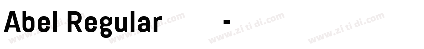 Abel Regular字体字体转换